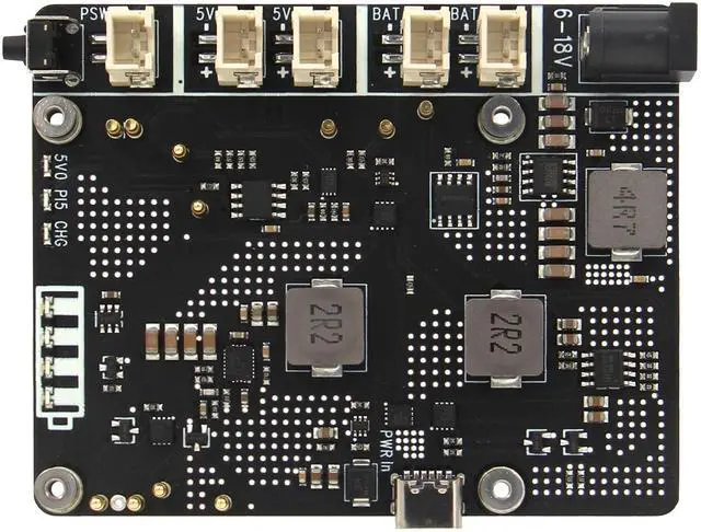Main image of Geekworm X1203 5V UPS Shield for Raspberry Pi 5| Max 5.1V 5A Output|Wide 6-18V Input|Auto Power On|Safe Shutdown|Power Loss Detection
