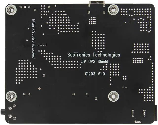 Alt view image 2 of 5 - Geekworm X1203 5V UPS Shield for Raspberry Pi 5| Max 5.1V 5A Output|Wide 6-18V Input|Auto Power On|Safe Shutdown|Power Loss Detection