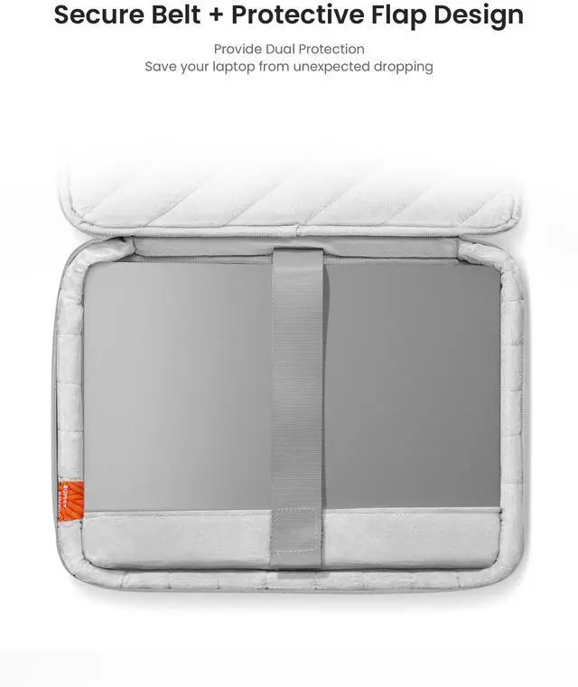 Alt view image 4 of 5 - tomtoc 360 Protective Laptop Sleeve for M4 MacBook Pro 14-inch M3/M2/M1 Pro/Max A3112 A3401 A3185 2024-2021, 13-inch iPad Pro (M4)/ iPad Air (M2) with Magic Keyboard, Water-Resistant Carrying Case