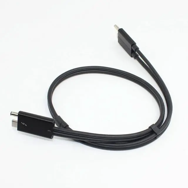 Alt view image 3 of 5 - iBuyMax USB Dock Cable for HP ZBook Elitebook 840 G3, X260 1030 G2, Elite X2 1012 G1 Thunderbolt3 Docking Station Compatible 914039-001, Single Custom end (AC+USB Type-C to USB Type-C), 3FT, Black