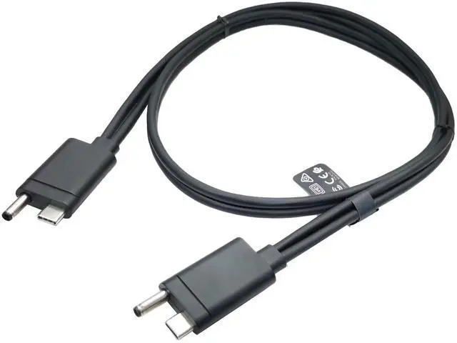 Main image of iBuyMax USB Dock Cable for HP ZBook Elitebook 840 G3, X260 1030 G2, Elite X2 1012 G1 Thunderbolt3 Docking Station Compatible 914039-001, Single Custom end (AC+USB Type-C to USB Type-C), 3FT, Black