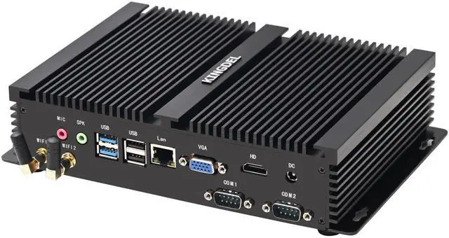 Main image of KINGDEL Industrial Mini PC, Fanless Business Computer, i7 12th Gen. CPU, 16GB RAM+512GB NVMe SSD, 4K: 4096x2304@60Hz, 2xCOM RS232, WF 6E+BT 5.3,Full Metal Case