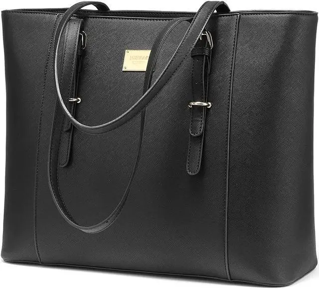 Main image of Laptop Bag for Women Large Office Handbags Briefcase Fits Up to 15.6 inch (Updated Version)-Black