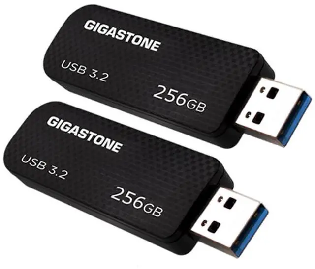 Main image of GIGASTONE 256GB Flash Drive (2 Pack) Z30 USB 3.2 Gen 1, 100MB/s Ultra Fast, Keychain Loop, Carbon Fiber Style, Push-Pull Design, Data Storage, Backup for PC/Mac/TV/Car, USB 2.0/3.0/3.1 Compatible
