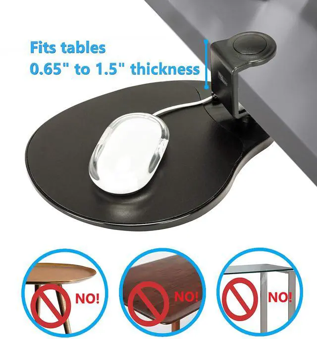 Alt view image 3 of 5 - MAX SMART Ergonomic Clip On Mouse Pad and Laptop Stand with Detachable Mouse Pad