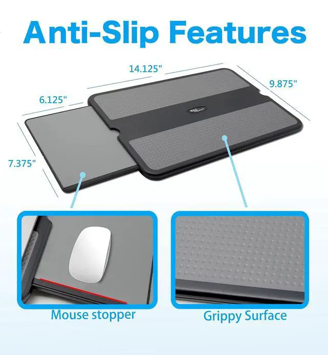 Alt view image 5 of 5 - MAX SMART Ergonomic Clip On Mouse Pad and Laptop Stand with Detachable Mouse Pad