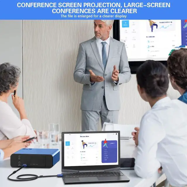 Alt view image 4 of 5 - VGA to VGA Monitor Cable 10 Pack, 15 Pin Male to Male Computer Cord Support 1080P Full HD for Laptop TV Projector - 3 Feet