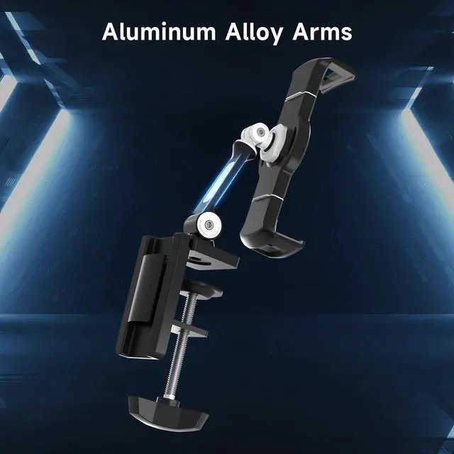 Alt view image 5 of 5 - suptek Aluminum Alloy Tablet Stand for Desk, Adjustable Foldable Arm Holder Mount Compatible with iPad 10/9th, iPad 13/12.9 Pro, Portable Monitor 12.9-18.6'', YF108BV1