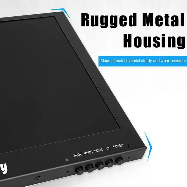 Alt view image 5 of 5 - Suprlipy 12 Inch Mini Small HDMI Monitor 1920x1080 16:9 IPS Metal Housing LCD Display Screen Support HDMI/VGA/AV/BNC Input Built-in LounSpeakers for PC CCTV Security Camera RasPi