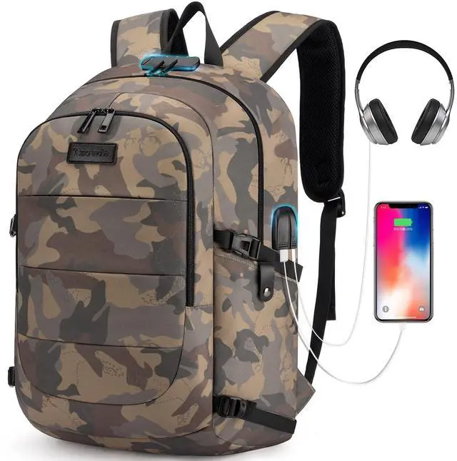 Main image of Tzowla Travel Laptop Backpack Water Resistant Anti-Theft Bag with USB Charging Port and Lock 15.6 Inch Computer Business Backpacks for Women Men Gift,Bookbag Casual Daypack