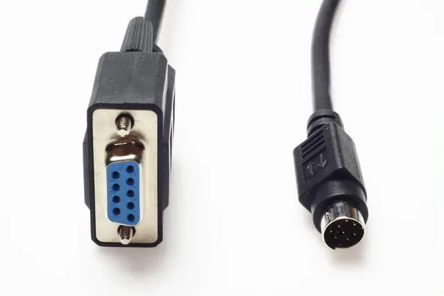 Alt view image 2 of 5 - Wirenest 25ft VISCA PTZ Camera Control Cable for Sony EVI/BRC/SRG Series RS232 8 Pin Mini DIN to DB9F Serial