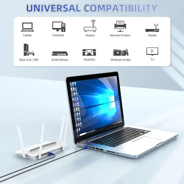 Alt view image 4 of 5 - AoforzTech Cat 8 Ethernet Cable 60 ft,Heavy Duty High Speed Network Internet Cable, RJ45 Connector,26AWG 40Gbps 2000Mhz Patch Cord,S/FTP Indoor & Outdoor LAN Cable-Waterproof(Black)