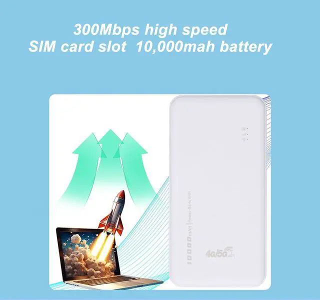 Alt view image 3 of 5 - Generic 4G LTE Mobile Hotspot, USA & International Travel Router, Portable Hot Spot Device, Pocket with 10000mAh Battery, Sim Card Slot, Genericsm4do52rua