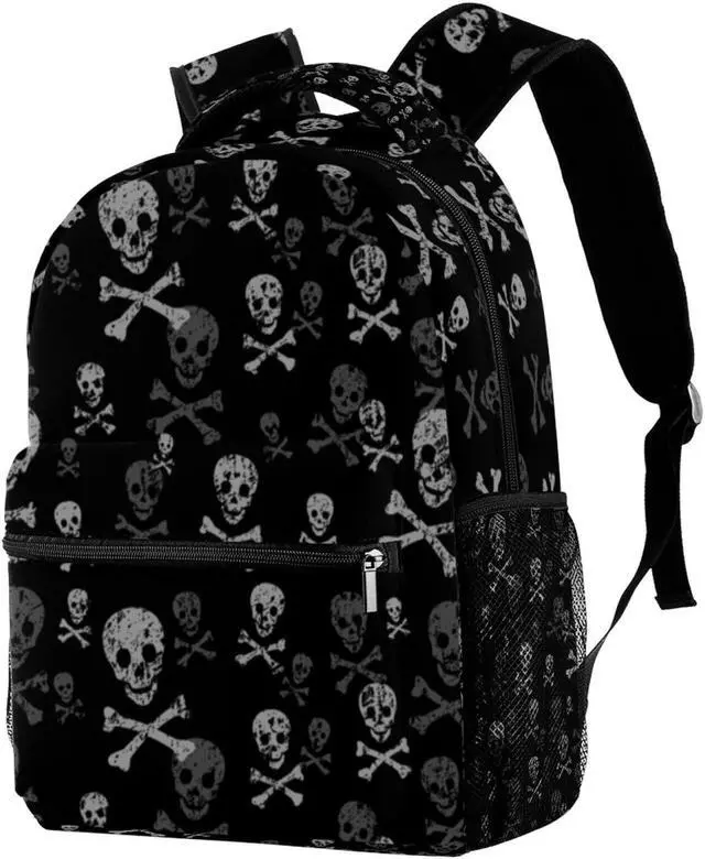 Main image of Skull And Bones Backpacks Boys Girls School Book Bag Travel Hiking Camping Daypack Rucksack