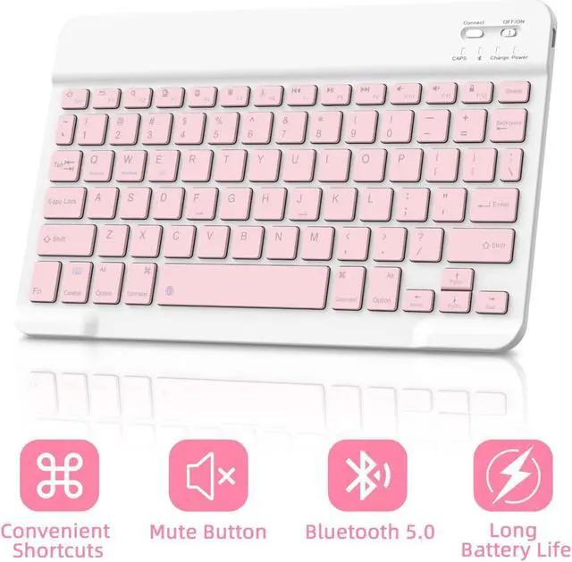 Alt view image 4 of 5 - GOKOCO for iPad Pro 11 inch M4 2024 Case with Keyboard-Keyboard Case for iPad Pro 11" 2024 with Pencil Holder,Wireless Detachable Keyboard,Auto Sleep/Wake Function-Pink