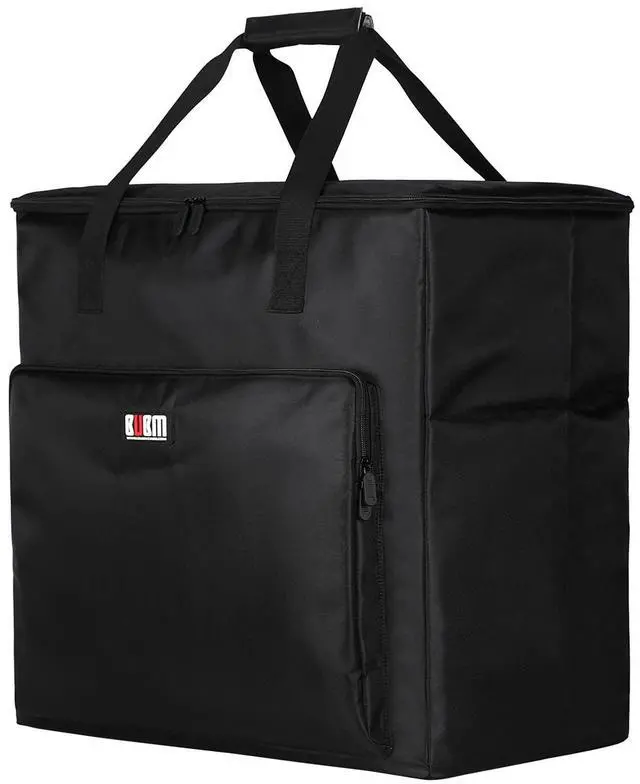 Main image of BUBM Desktop Computer Carrying Case, Padded Nylon Carry Tote Bag for Transporting Computer Tower PC Chassis, Keyboard, Cable and Mouse, Desktop Computer+ Monitor Bag, 3 light 24", Travel