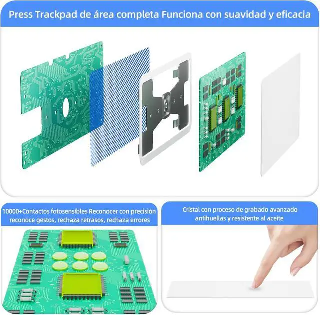 Alt view image 4 of 5 - HOU Slim Keyboard Case for iPad Pro 11 Inch (4th/3rd/2nd/1st) Gen 2022, iPad Air 5th&4th Generation Case with Keyboard, Keyboard Case for iPad Pro 11 inch 2022, Multi-Touch Trackpad(Spanish Keyboard)