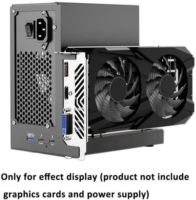 Alt view image 2 of 5 - YLIDXY Portable eGPU Enclosure Compatible with Thunderbolt 3/4,USB4 PD 85W Charging,Daisy Chain Support,External GPU Dock Station 40Gbps Rate Support NVIDIA/AMD PCIE,DC/SFX/ATX/Flex Power Supply