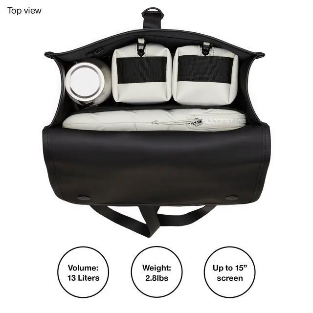 Alt view image 4 of 5 - RAINS Backpack for Women and Men - Fits 15" Laptop - Water Resistant Rucksack - (Black, One Size)