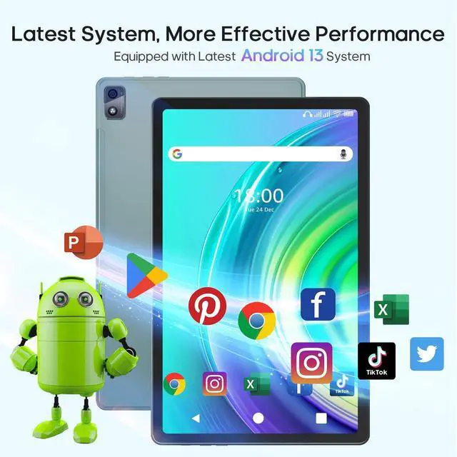 Alt view image 4 of 5 - 11 Inch Tablet, 14(6+8) GB&256GB Storage(Expand to 512GB) Android 13 Tablet, with 2000x1200 IPS HD Touch Screen, Dual Stereo Speakers, Dual 13+5MP Camera, 7500mAh, WiFi, GPS, Bluetooth5.0 Tablets