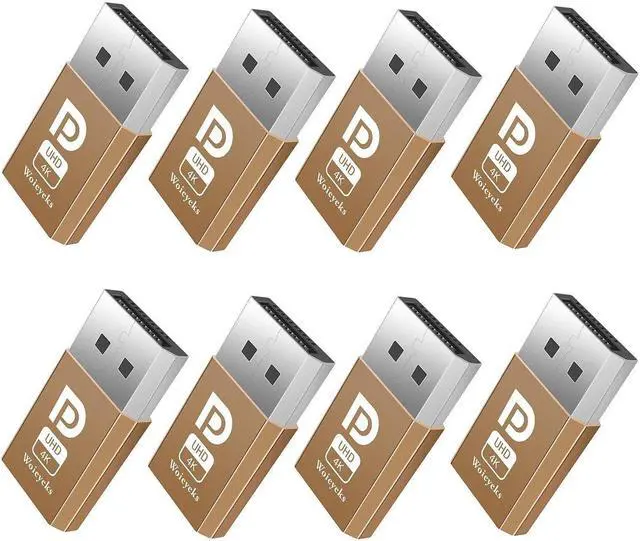 Main image of Woieyeks DisplayPort Dummy Plug 4K,Headless Ghost Display Emulator EDID Emulator Plug Support 1080@60Hz-3840x2160@17hz 8-Pack