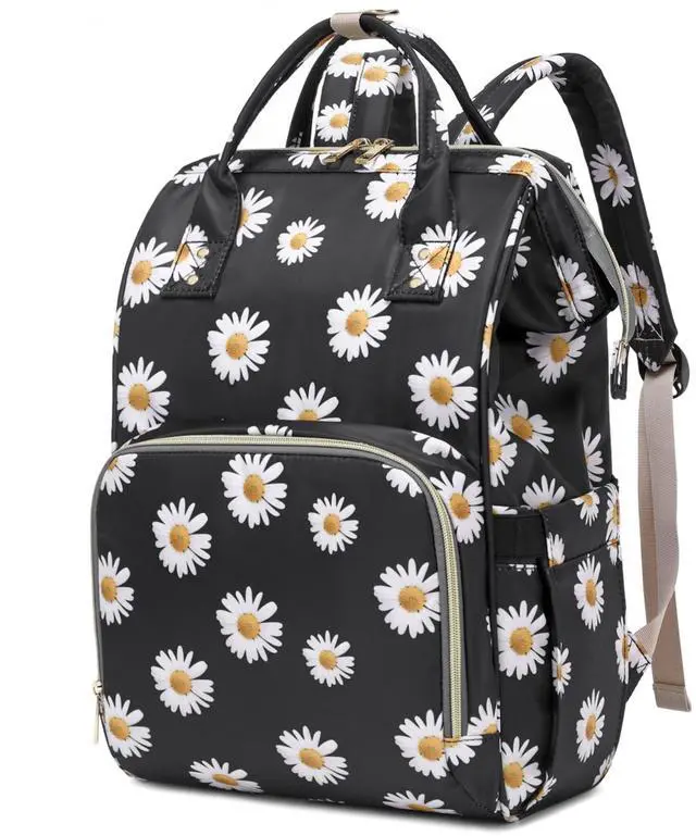 Main image of Yusudan Daisy Laptop Backpack for Womens Girls, College Backpacks School Bag Bookbag 15.6 Inch Computer Backpack (Black)