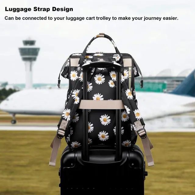 Alt view image 5 of 5 - Yusudan Daisy Laptop Backpack for Womens Girls, College Backpacks School Bag Bookbag 15.6 Inch Computer Backpack (Black)