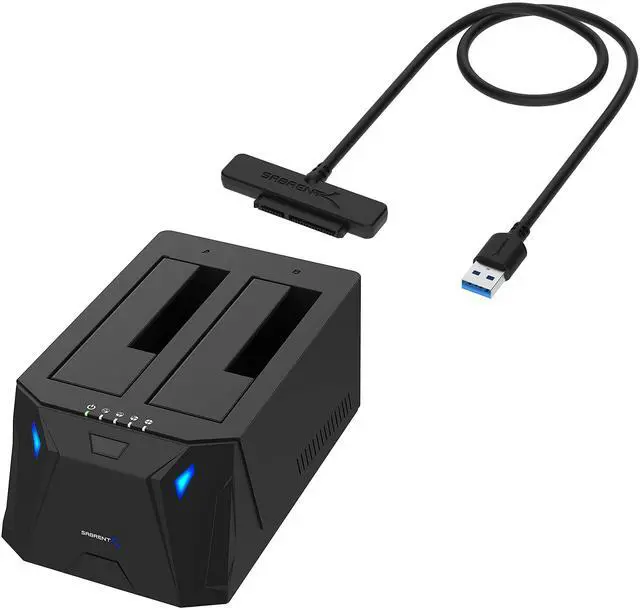 Main image of Sabrent USB 3.0 to SATA I/II/III Dual Bay External Hard Drive Docking Station + USB 3.0 to SSD / 2.5-Inch SATA I/II/IIIHard Drive Adapter