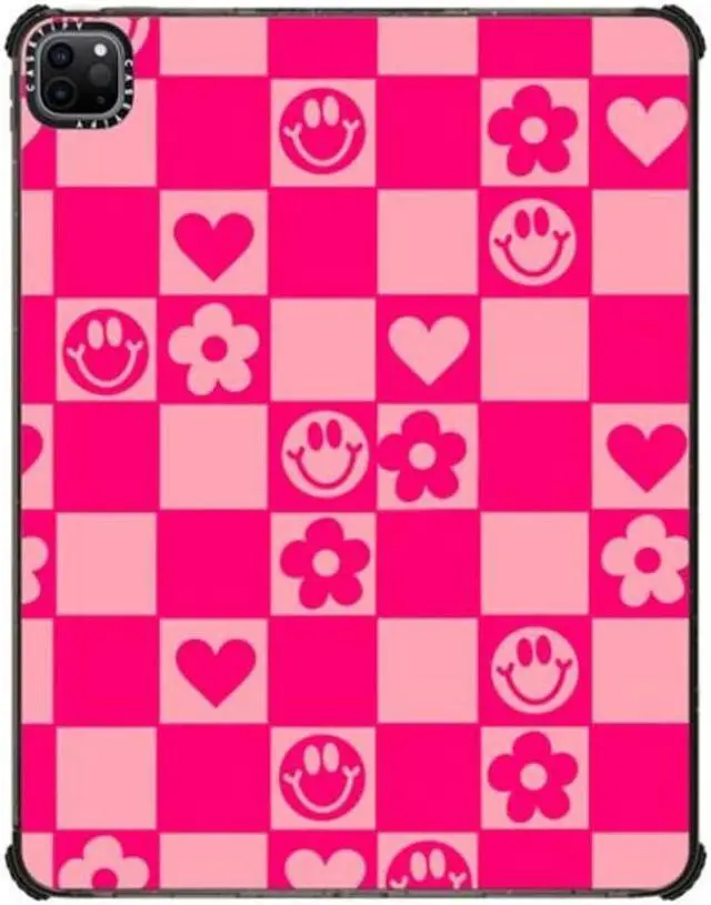 Main image of CASETiFY Ultra Impact Case for iPad Pro 12.9" (5th/6th Gen) - Daisy Grid by Blythe - Clear Black