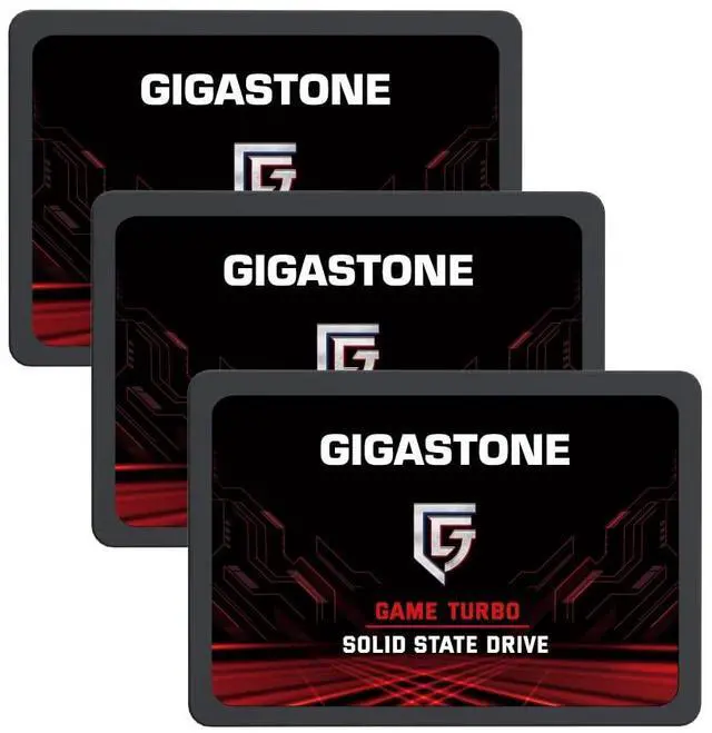 Main image of Gigastone SATA SSD 256GB (3-Pack) 2.5 inch SSD 520MB/s Upgrade Laptop PC Memory and Storage PS4 HDD Replacement 2.5" Internal Solid State Hard Drives SATA III SLC Cache 3D NAND Game Turbo Performance