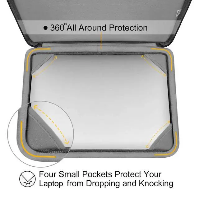 Alt view image 3 of 5 - MOSISO Compatible with MacBook Pro 16 inch Case 2025 2024 2023 2022 2021 M4 M3 M2 M1 A3403 A3186 A2991 A2780 A2485 Pro Max, Hard Case&Sleeve Bag&Keyboard Skin&Webcam Cover&Screen Film, Black