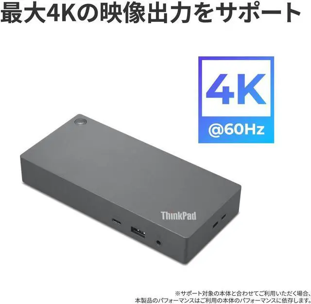 Alt view image 4 of 5 - Lenovo ThinkPad Universal USB-C Dock V2-40B70090 with SOVVYDIGN HDMI Cable + SOVVYDIGN DisplayPort Cable + Starter Bundle