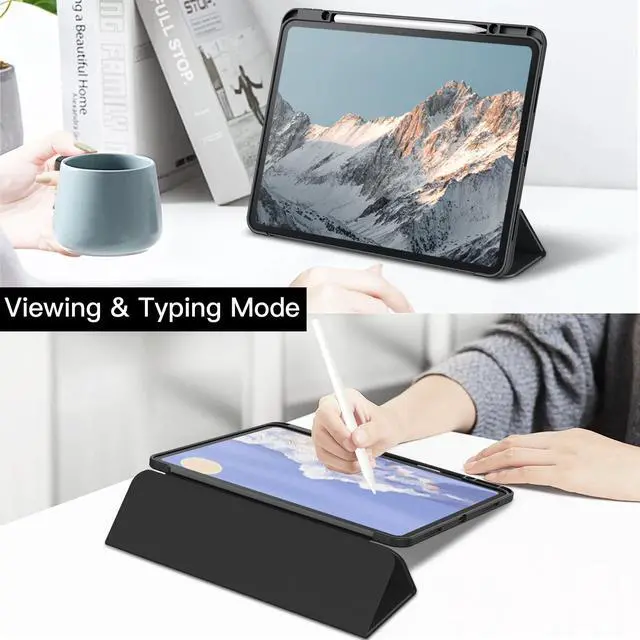 Alt view image 4 of 5 - JETech iPad Pro 13-Inch M4 (2024) Clear Back Case and Privacy Screen Protector Bundle
