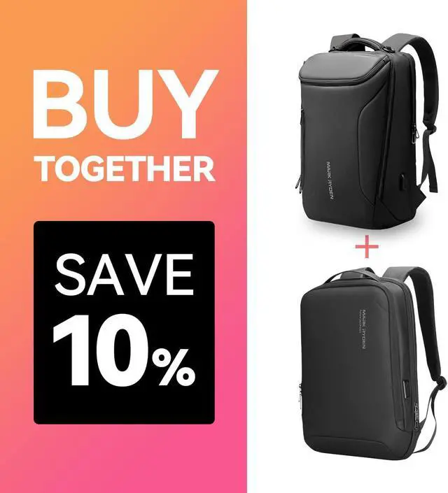 Main image of Muzee Slim Laptop Backpack For Men Hard Shell Business Backpack Fit 15.6 inch PC Casual Daypack,Black Business Backpack,Waterproof bag for Travel Flight