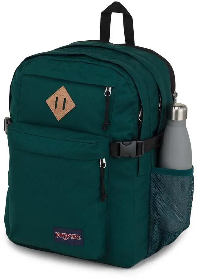 Alt view image 4 of 5 - JanSport Main Campus Backpack - Travel or Work Backpack with 15-Inch Laptop Sleeve and Dual Water Bottle Pockets, Deep Juniper