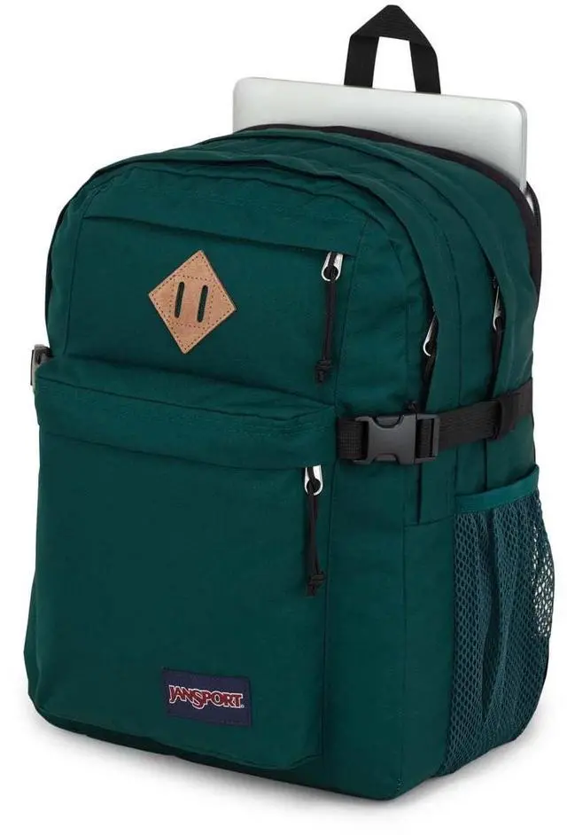 Alt view image 5 of 5 - JanSport Main Campus Backpack - Travel or Work Backpack with 15-Inch Laptop Sleeve and Dual Water Bottle Pockets, Deep Juniper