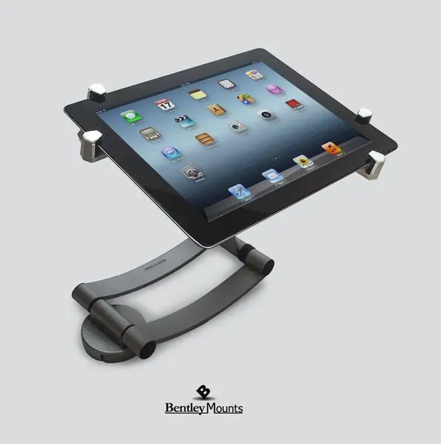 Alt view image 3 of 5 - Matney Universal Tablet Wall Mount Holder - Adjustable Swivel Arm 360° Rotating Hands-Free Flexible Viewing - Fits 2.25" to 11" Tablet/Phone in Home, Kitchen Office, Bedroom
