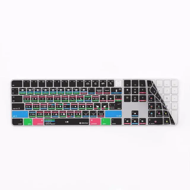 Main image of Keyboard Cover for Davinci Resolve - Compatible with Apple Magic Numeric Keyboard with and WithoutTouchID - Editors Keys