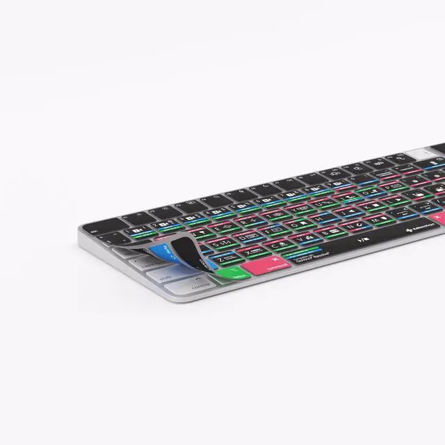 Alt view image 4 of 5 - Keyboard Cover for Davinci Resolve - Compatible with Apple Magic Numeric Keyboard with and WithoutTouchID - Editors Keys