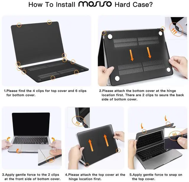 Alt view image 3 of 5 - MOSISO Compatible with MacBook Air 13.6 inch Case 2022 Release A2681 M2, Neoprene Sleeve Bag with Small Case&Plastic Hard Case&Keyboard Cover&Screen Protector&Type C Adapter 2 Pack,Navy Blue