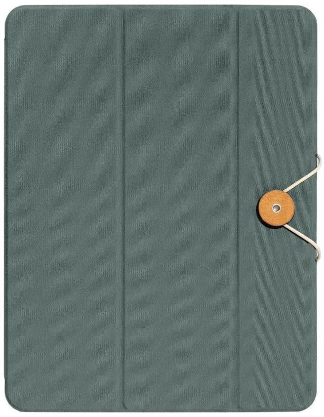 Main image of Native Union W.F.A iPad Folio  Foldable Stand and Cover Made of Recycled Materials Compatible With iPad Air 11" M2, iPad Pro 11" M2 with Easy Magnetic Attachment, Button & String Design (Slate Green)