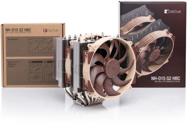 Alt view image 4 of 5 - Noctua NH-D15 G2 HBC, Dual Tower CPU Cooler, Specialised High Base Convexity Version for Intel LGA1700 (Brown)