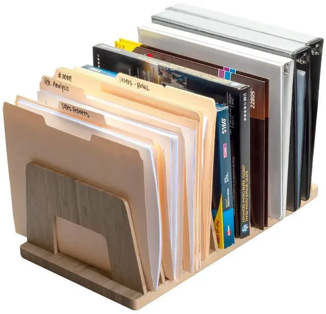 Alt view image 5 of 5 - MobileVision Bamboo Device Organizer for Smartphones, Tablets and Laptops, 10 Slots