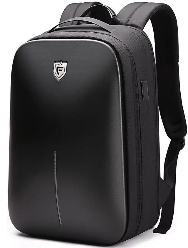 Main image of FENRUIEN Gaming Laptop Backpack 15.6 Inch, Expandable Hard Shell Backpack with USB Charging Port, Water Resistant Business Computer Backpack, Black