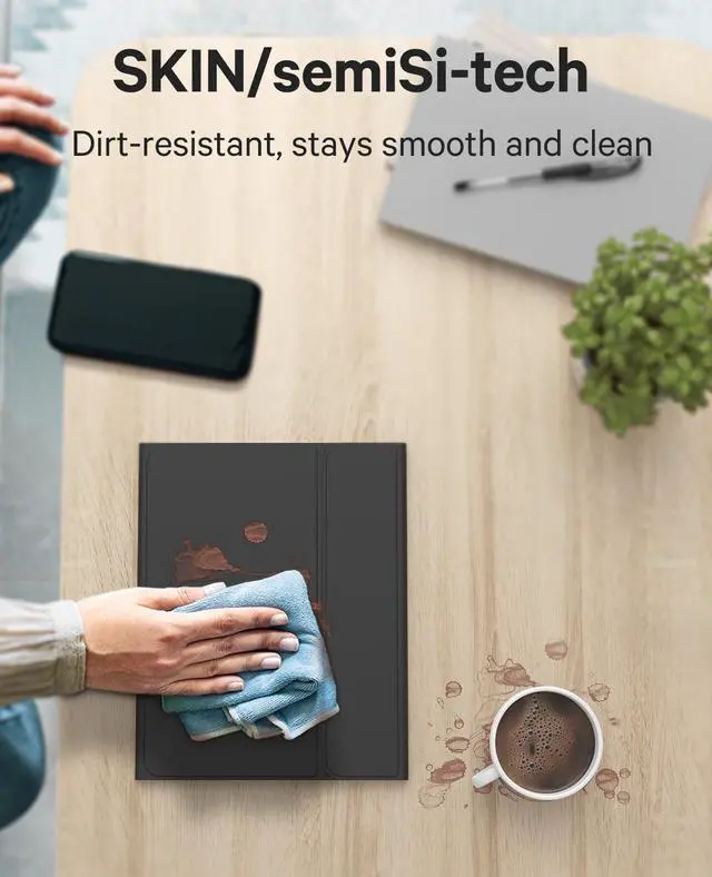 Alt view image 3 of 5 - GreenLaw for iPad Pro 11 inch Case with Keyboard(M4) 2024, Detachable Wireless Keyboard Case, Stain-Resistant Surface, 7-Color Backlit, Multi-Touch Trackpad, 2 Device Connection, Black