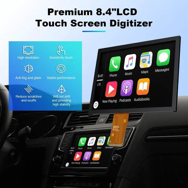 Alt view image 3 of 5 - LBW Premium 8.4" Uconnect 4C UAQ LCD Monitor Touch-Screen, Radio Navigation New OEM Fit for Jeep Dodge RAM Chrysler Gladiator Compass Wrangler Cherokee Durango 2017-2022, Replace # LA084X01(SL)(02)