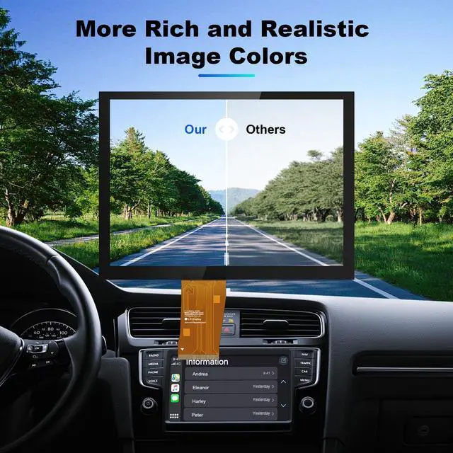 Alt view image 4 of 5 - LBW Premium 8.4" Uconnect 4C UAQ LCD Monitor Touch-Screen, Radio Navigation New OEM Fit for Jeep Dodge RAM Chrysler Gladiator Compass Wrangler Cherokee Durango 2017-2022, Replace # LA084X01(SL)(02)