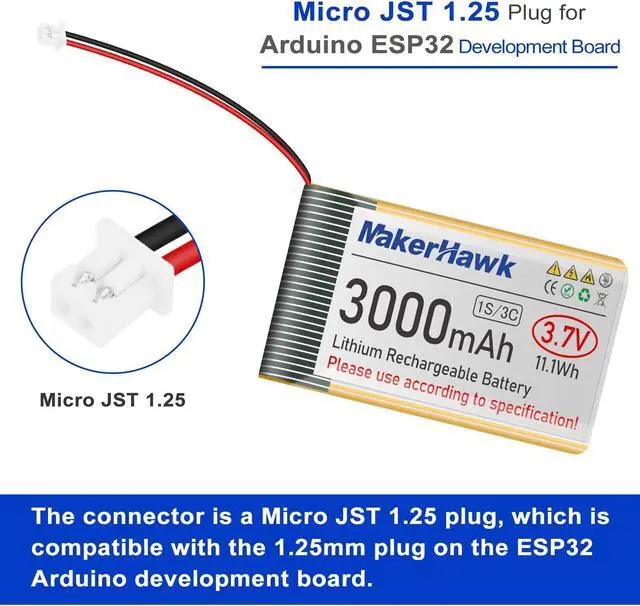 Alt view image 5 of 5 - ESP32 LoRa V3 Module Board with 3000mAh Battery Set - with 863-928MHz Antenna and SX1262 LoRa V3 Devices for Meshtastic Arduino LoRawan IOT