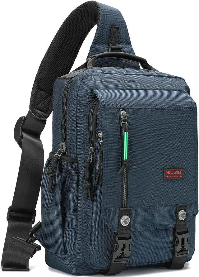 Main image of NICGID Sling Bags Chest Shoulder Backpacks, 14.1'' Laptop Backpack Crossbody Messenger Bag Travel Outdoor Men Women
