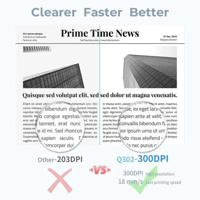 Alt view image 4 of 5 - PhoFuta Portable Printers Wireless for Travel,Q302 WiFi Inkless Thermal Printer with Reverse Charging, Phone Printer Supports US Letter/A4/B5/A5, Bluetooth Printers for Home Use Office,300DPI